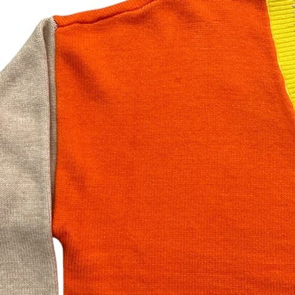 XOKR Kerri Rosenthal Heart Sunshine Color Block Cardigan V Neck Long Sleeves Med - Picture 9 of 14
